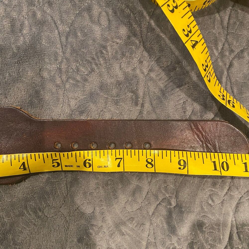 Genuine Brown Leather Women's Belt Size Medium - Picture 11 of 12